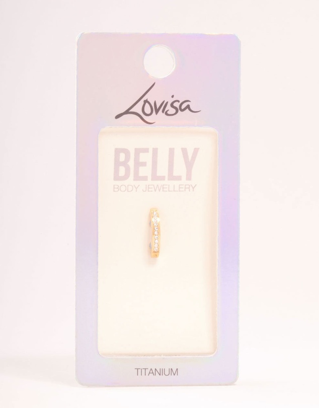 Lovisa - Gold Plated Titanium Curved Belly Ring