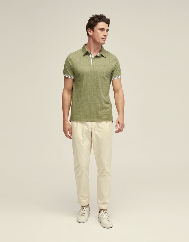 Oxford - Milo Cotton Jersey Printed Polo