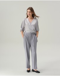IDA+S - Juliette Satin Wrap Blouse