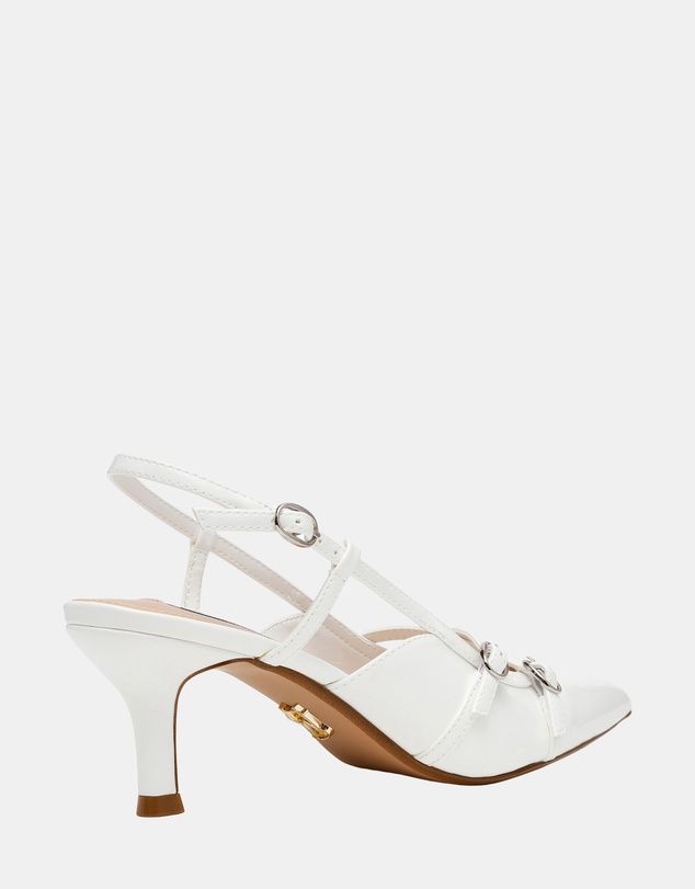 Steve Madden - Krave White Patent Heels