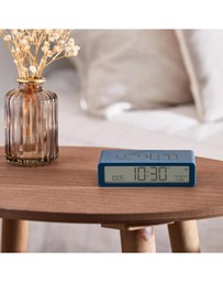 Lexon - Lexon Flip Classic Reversible Alarm Clock - Blue