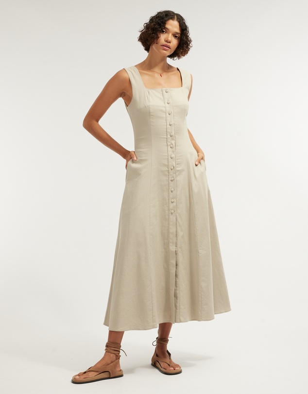 Amelius - Lucie Buttoned Midi Dress