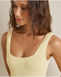 Rhythm - Essential Rib Square Neck One piece - ICONIC EXCLUSIVE