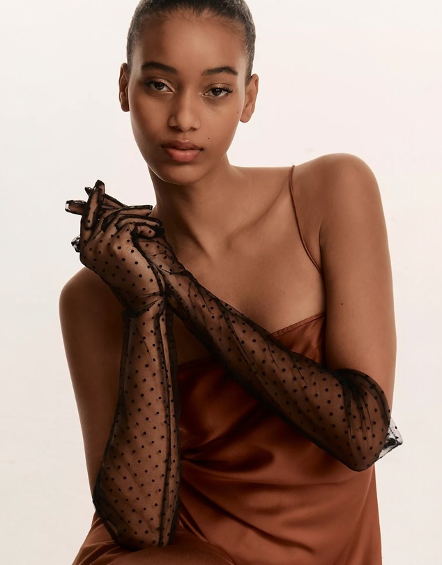High Heel Jungle - Point d’Esprit Tulle Opera Gloves