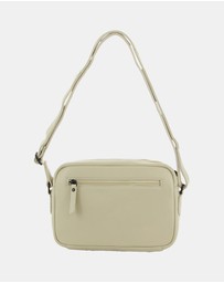Milleni - Milleni Leather Genuine Ladies Multi-Zip Cross-Body Bag