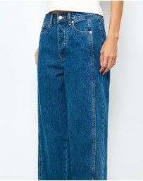 AERE - Mid Rise Straight Leg Jeans