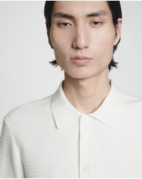 COS - Textured Knitted Cotton Polo Shirt