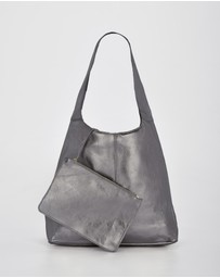Cobb & Co - Lynx Metallic Leather Hobo