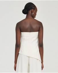 Third Form - Obscura Pinstripe Strapless Top