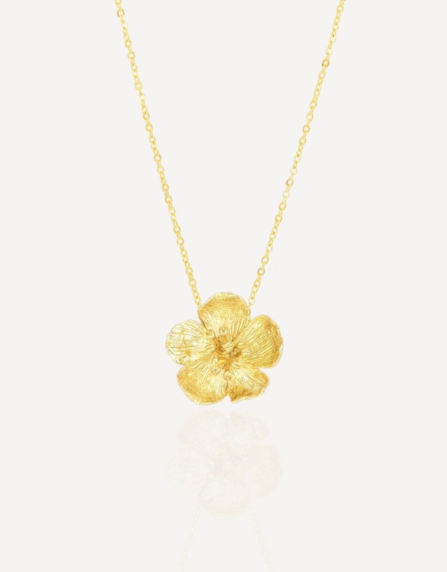 Ottoman Hands - Buttercup Gold Flower Pendant Necklace