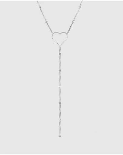 Elli Jewelry - Heart Y-Necklace in 925 Silver