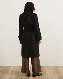 Atmos&Here - Nicky Wool Blend Funnel Neck Coat