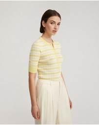 Oxford - Maja Striped Button Knit