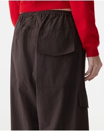 Bassike - Crushed Cotton Layered Pants