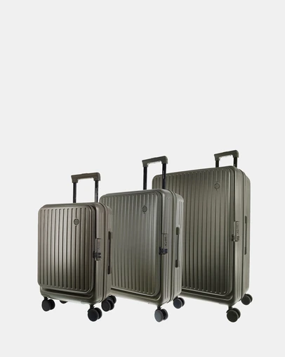Pierre Cardin - Pierre Cardin Front-Opener 3 Piece Hard Shell Luggage Set Bundle