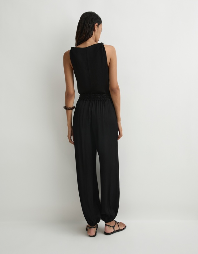 BONDI BORN - Ardea Twist Shoulder Top - Black