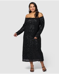 Pink Dusk by Curve Project - Spellbinding Sequin Midi Dress