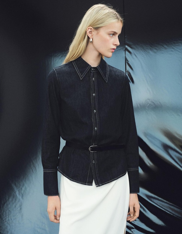 M.N.G - Denim Shirt With Seams