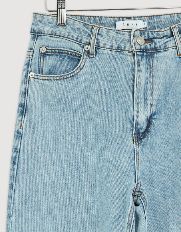 Revibe - Repaired AERE High Rise Stretch Straight Jeans - AU 12