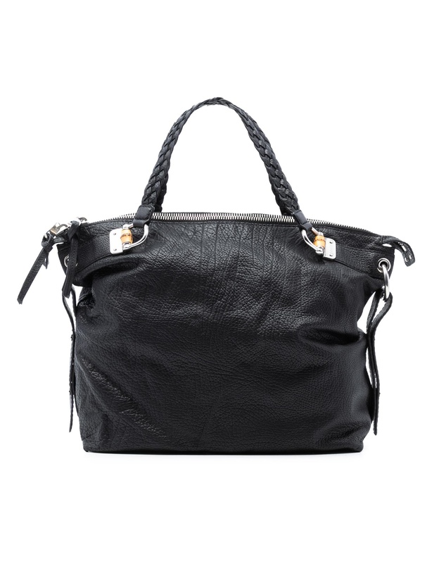 Pre-Loved by Azura Reborn - Pre-Loved Large Leather Bamboo Bar Tote