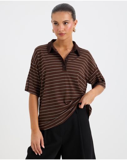 Chocolate & White Stripe