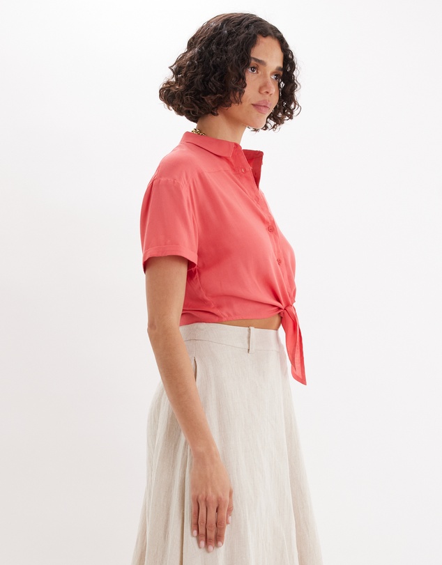 Amelius - Amabel Short Sleeve Crop Shirt
