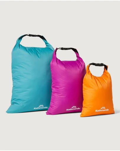 Kathmandu - 3 Pack Durable Lightweight Water-Resistant Clothes Supply Dry Sacks