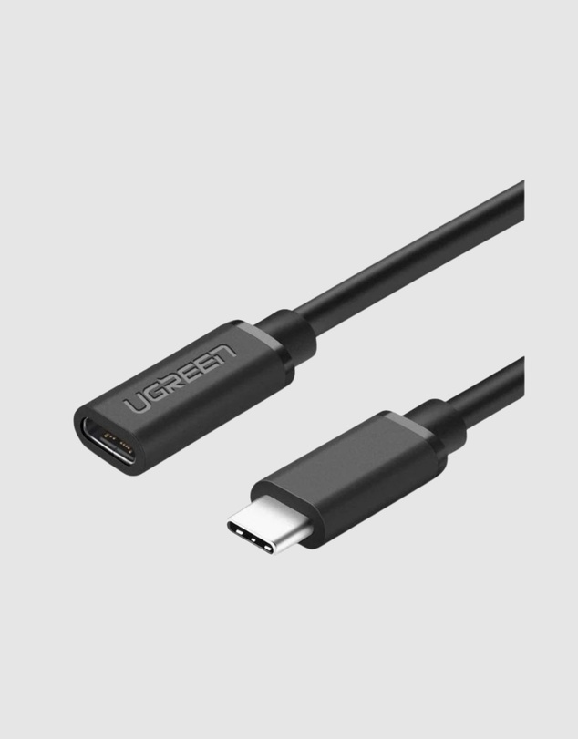 Ugreen - UGreen USB-C 3.1 Extension Cable 0.5m Black Fast Charging 4K Video Support