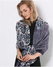 Ozwear Connection Uggs - Ugg 100% Australian Merino Wool Scarf Purplish Blue and Check