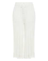 City Chic - Plus size Crochet Wide Leg Pant - creme