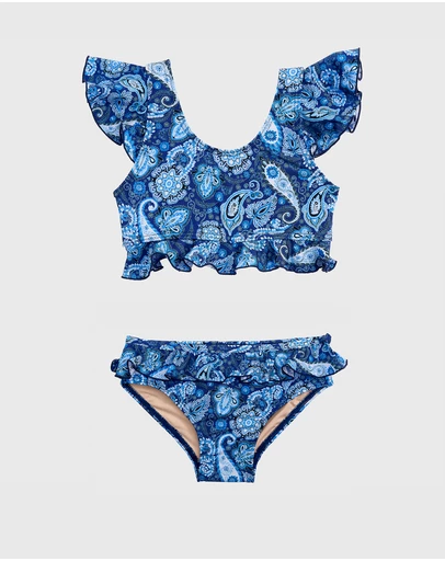 Aqua Blu Kids - Laurel Frill Bikini Set - Kids