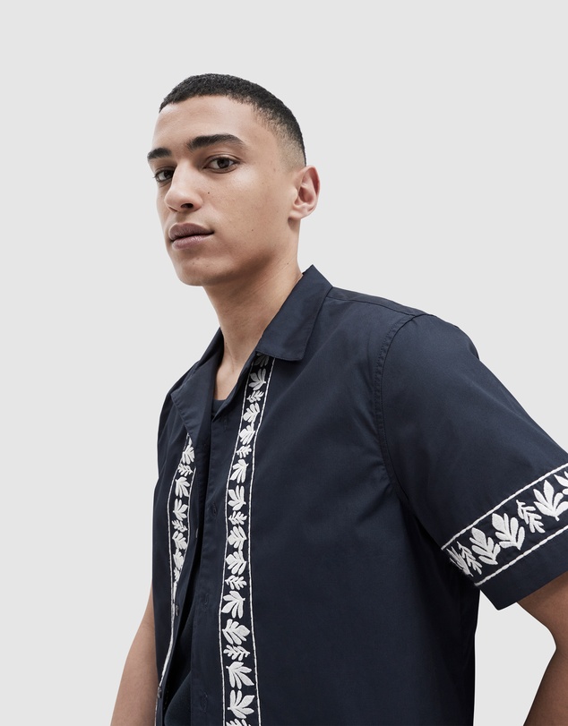 UNISON - Border Embroidered S/S Regular Fit Shirt