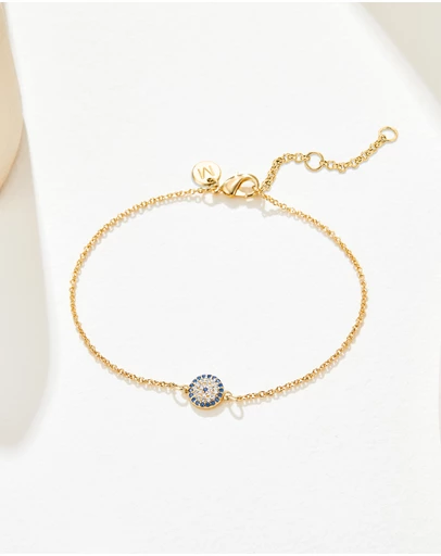 Mestige - Evil Eye Bracelet - 18K Gold Plated