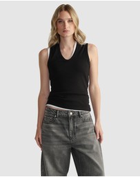 Decjuba - D-Luxe Ribbed Scoop Tank