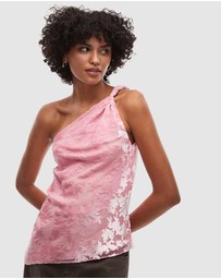 TOPSHOP - One-Shoulder Twist Sleeveless Top