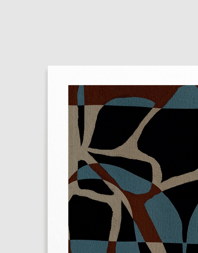 Olive et Oriel - Contour 3 by Shatha Al Dafai Art Print