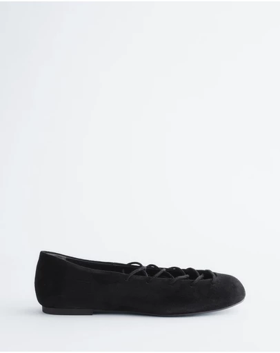 & Other Stories - Lace-Up Leather Ballerina