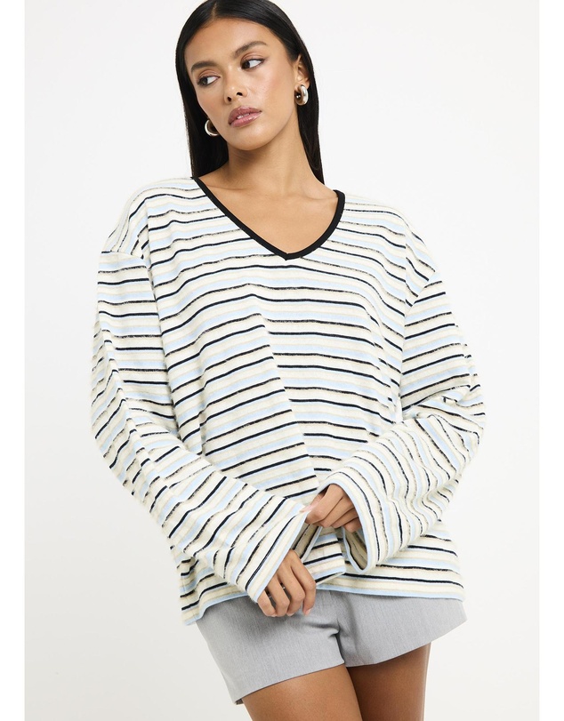 Subtitled - Julie Striped Long Sleeves Knit Jumper