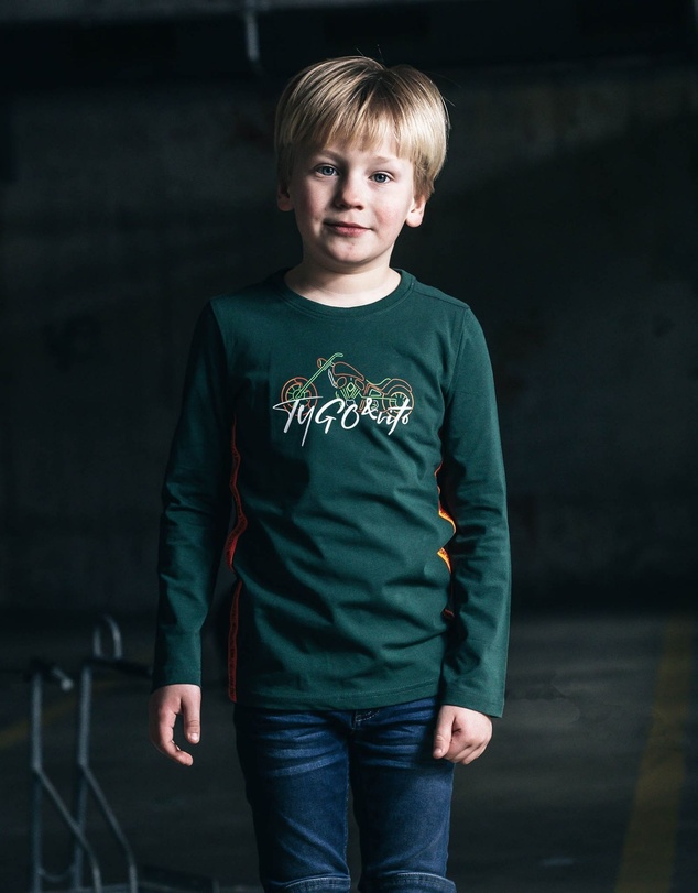 TYGO&vito - Long Sleeve Contrast Tape Tee - Kids-Teens