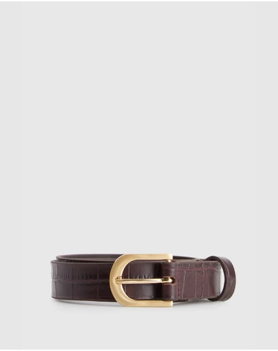 Evity - Lila SM Leather Croc Emboss Belt