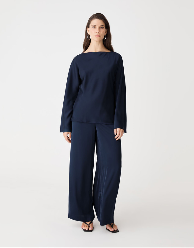 Forcast - Asma Satin Wide Leg Pants