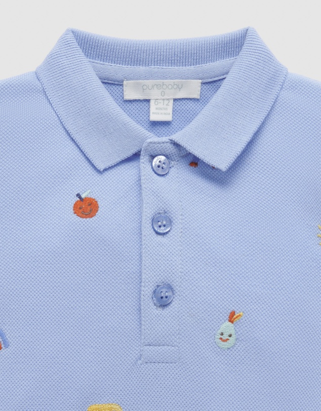 Purebaby - Alphabet Polo -Kids-Babies