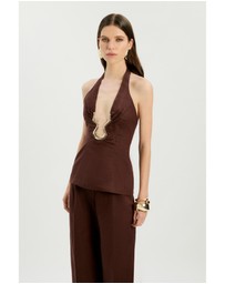 Bardot - Cavarly Linen Halter Top