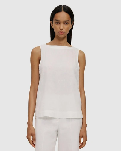 Trenery - Linen Boatneck Tank