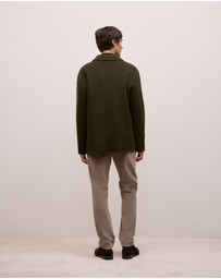 Trenery - Double Faced Wool Chore Jacket in Deep Forest