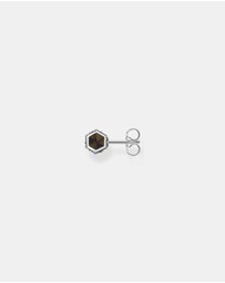 THOMAS SABO - Crystal Single Ear Stud with Golden Blue Tiger's Eye