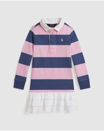 Polo Ralph Lauren - Woven-Skirt Striped Cotton Rugby Dress - ICONIC EXCLUSIVE - Babies-Kids