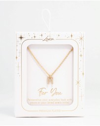 Lovisa - Gold Plated Cubic Zirconia Letter M Necklace