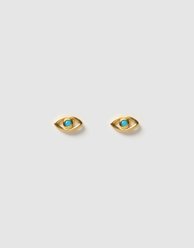 Izoa - Felicia Evil Eye Stud Earrings