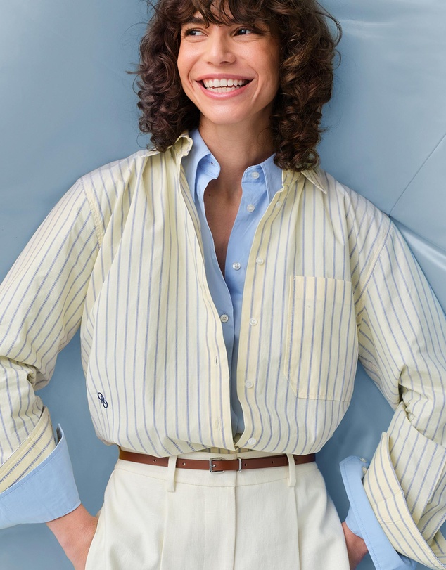 Oroton - Butter Stripe Shirt